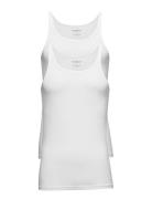Mens Knit 2Pack Tank Tops T-shirts Sleeveless White Emporio Armani