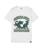 Printed Tee Thorlino Tee Tops T-Kortærmet Skjorte White Mads Nørgaard
