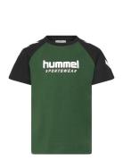 Hmljr Logo T-Shirt S/S Sport T-Kortærmet Skjorte Green Hummel