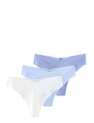 Brief Inv Thong Reg High Cu G-streng Undertøj Blue Lindex