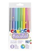 Carioca Fiberpennor Pastell 8St Toys Creativity Drawing & Crafts Drawi...