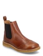 Booties - Flat - With Elastic Boots Støvler Brown ANGULUS