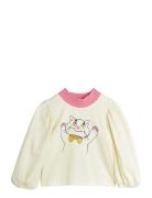 Cat Sp Balloon Sleeve Top Tops T-shirts Long-sleeved T-Skjorte Cream M...