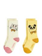 Cat & Panda 2-Pack Socks Socks & Tights Socks Multi/patterned Mini Rod...