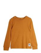 Modal Rib Ls Tee Tops T-shirts Long-sleeved T-Skjorte Brown Mini Rodin...