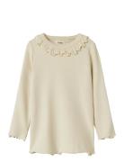 Nmfgayo Koj Ls Slim Top Lil Tops T-shirts Long-sleeved T-Skjorte Cream...