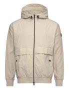 Ze__Hood Tops Sweatshirts & Hoodies Hoodies Cream BOSS