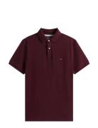 1985 Regular Polo Tops Polos Short-sleeved Burgundy Tommy Hilfiger