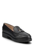 Marli Calfskin Penny Loafer Shoes Flat Loafers Black Lauren Ralph Laur...