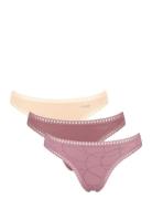 Sloggi Go Crush String C3P G-streng Undertøj Pink Sloggi