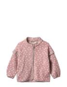Fleece Jacket Ellena Outerwear Fleece Outerwear Fleece Jackets Pink Wh...