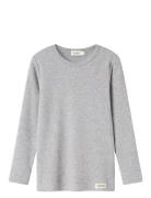 Plain Tee Ls Tops T-shirts Long-sleeved T-Skjorte Grey MarMar Copenhag...