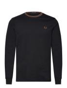 Ls Twin Tipped T-Shirt Tops T-Langærmet Skjorte Black Fred Perry
