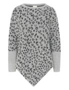 Kamolly Poncho Tops Knitwear Ponchos Grey Kaffe