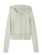 Nkfnullaria Ls Slim Sh Knit Wh Tops Knitwear Cardigans Grey Name It