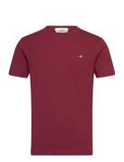 Slim Shield Ss T-Shirt Tops T-Kortærmet Skjorte Burgundy GANT