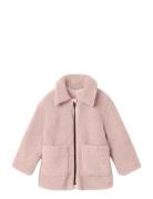 Nmnnalo Long Sherpa Jkt Solid Lil Outerwear Fleece Outerwear Fleece Ja...