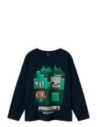 Nkmac Minecraft Ls Nreg Top Box Noos Bfu Tops T-shirts Long-sleeved T-...
