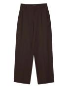 Classic Tailored Wide Pants Bottoms Trousers Wide Leg Brown Lexington ...