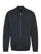 Half Raglan Jersey Bomber Tops Sweatshirts & Hoodies Sweatshirts Navy ...