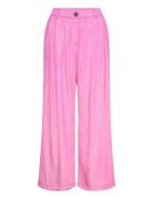 Andy Trousers Bottoms Trousers Wide Leg Pink Hunkøn
