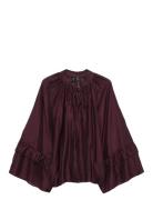Vmjenna 7/8 Frill Top Wvn Ga Tops Blouses Long-sleeved Red Vero Moda
