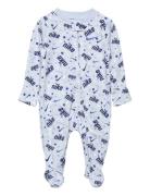 Cs-2Pk Footed Coverall Pyjamas Sie Jumpsuit Blue Nike