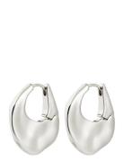 Sense Hoop Earrings Silver-Plated Accessories Jewellery Earrings Hoops...