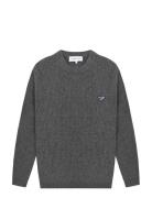 Mulot Patch Coeur Tops Knitwear Round Necks Grey Maison Labiche Paris