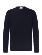 Cable Crew Neck Sweater Designers Knitwear Round Necks Black Timberlan...