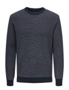 Onsmorgan 12 Structure Crew Knit Noos Tops Knitwear Round Necks Navy O...
