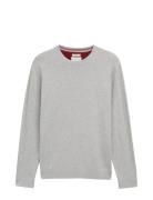 Basic Crewneck Knit Tops Knitwear Round Necks Grey Tom Tailor
