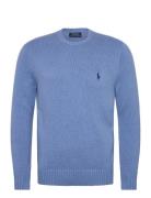 Cotton Crewneck Sweater Tops Knitwear Round Necks Blue Polo Ralph Laur...