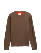 Basic Crewneck Knit Tops Knitwear Round Necks Brown Tom Tailor