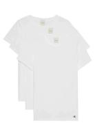 Cotton Tee 3Pk Top White Calvin Klein