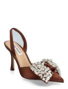 Lovie Shoes Sling Backs Heeled Slingbacks Brown Steve Madden