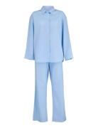 Aura Pyjamas Set Pyjamas Nattøj Blue Becksöndergaard