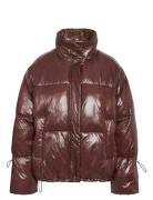 Nmallie Shiny Puffer Noos Foret Jakke Brown NOISY MAY