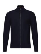 Avac_Fz Tops Knitwear Full Zip Jumpers Navy BOSS