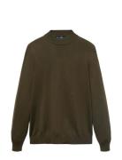 100% Merino Wool Roll Neck Jumper Tops Knitwear Round Necks Khaki Gree...