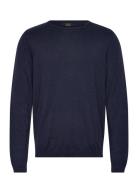 Claude Crewneck Knit Tops Knitwear Round Necks Navy Clean Cut Copenhag...