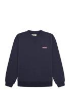 Wbcane Koi Crew Tops Sweatshirts & Hoodies Sweatshirts Navy Woodbird