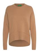 Sweater L/S Tops Knitwear Jumpers Beige United Colors Of Benetton