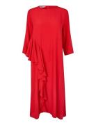 Manivelli Knælang Kjole Red Masai