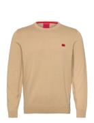 San Cassius-C1 Designers Knitwear Round Necks Beige HUGO