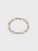 Muli Collection - Armbånd - Sølv - Silver Double Curb Chain Bracelet -...