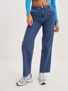 Only - High waisted jeans - Medium Blue Denim - Onlwest Hw Carpenter S...