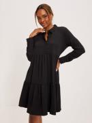 JdY - Langærmede kjoler - Black - Jdypiper L/S Shirt Dress Wvn Noos - ...