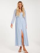 Only - Langærmede kjoler - Cashmere Blue Alva Leaf - Onlamanda L/S Lon...