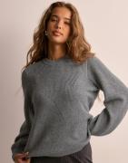 Object Collectors Item - Grå - Objditte Re L/S Knit Pullover Noos